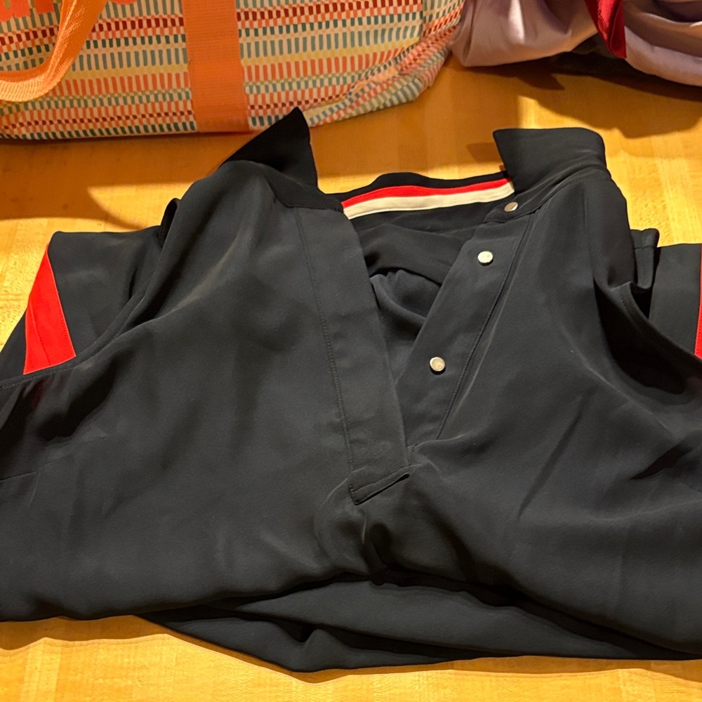 Tommy Hilfiger Black Shirt with Red and White Trim
